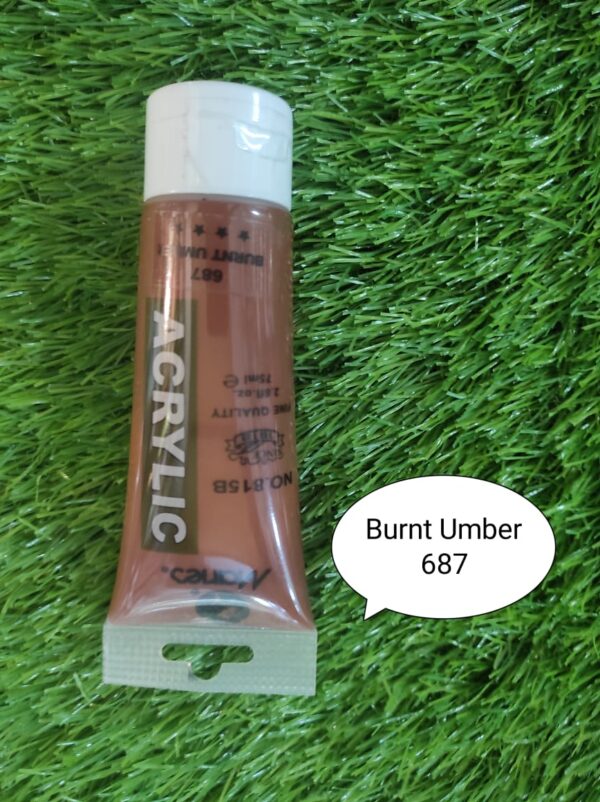 Maries Acrylic Burnt Umber Paint 75ml