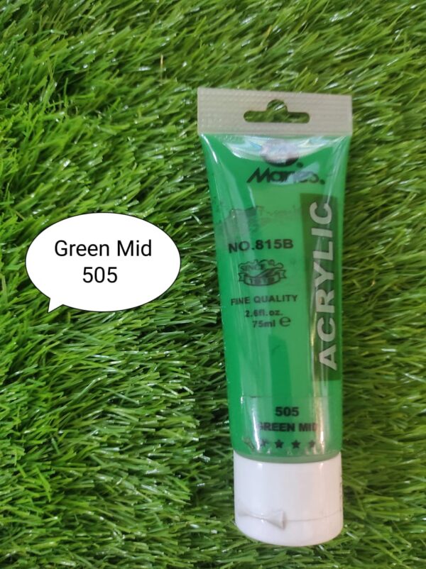 Maries Acrylic Mid Green Paint75ml
