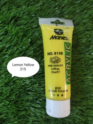 Maries Acrylic Lemon Yellow Paint 75ml