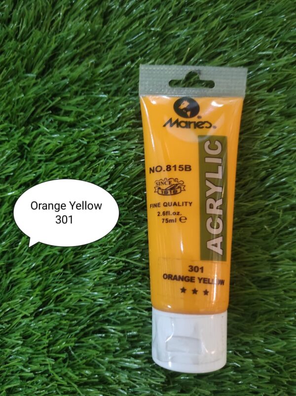 Maries Acrylic Orange Yellow Paint75ml