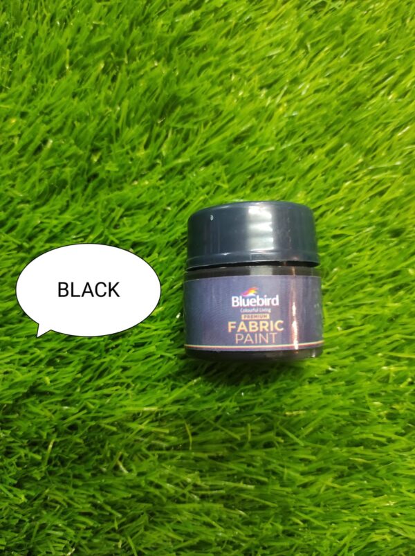 Blue Bird Fabric Paint Black 25ml