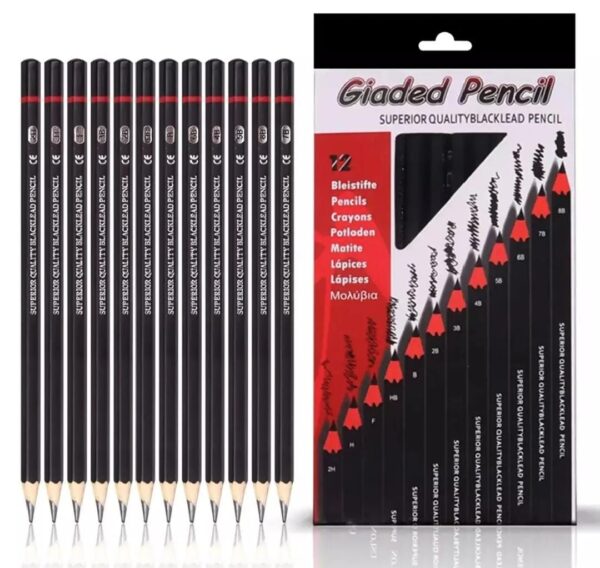 Giaded Pencils For Sketches 12 pencil set