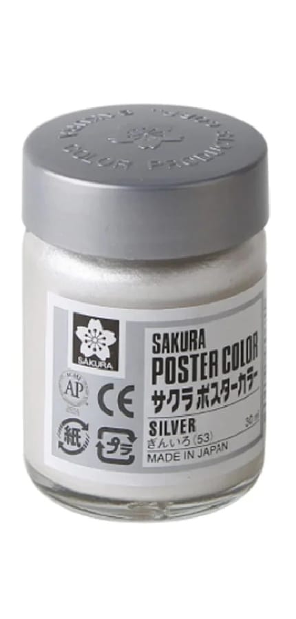 Sakura Poster Colour Silver